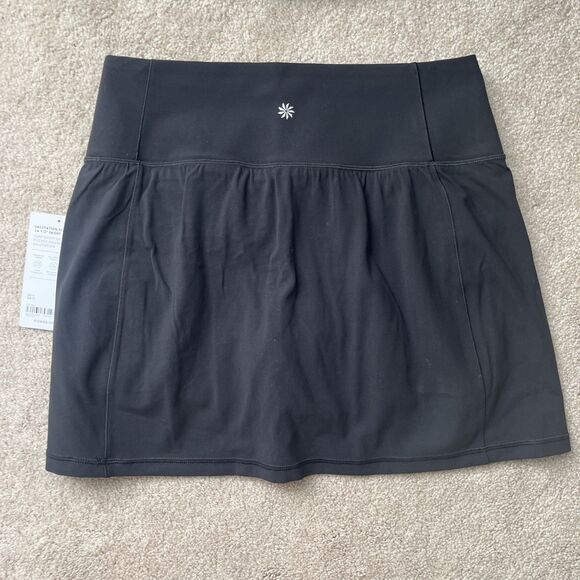 Athleta Skort Womens Medium Salutation Stash 14.5" Black Pickleball Tennis - Picture 6 of 6